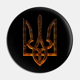 Incandescent Trident, Ukrainian Coat of Arms Pin