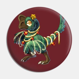 Christmas Tree Oviraptor Pin