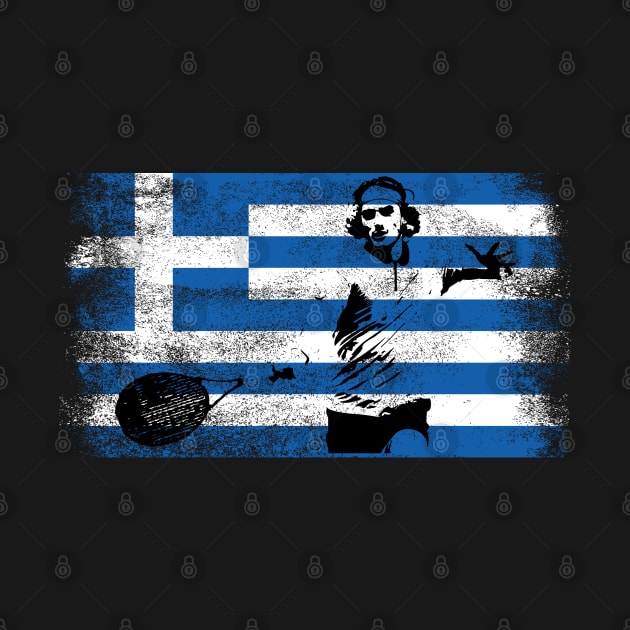 Stefanos Tsitsipas Greek Tennis - Greece flag by vlada123