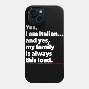 Italia product - Funny Italian Family print Phone Case