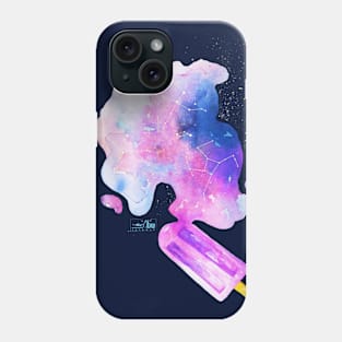 Summer night galaxy from melted ice pop Phone Case