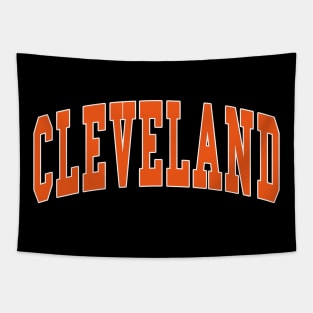 Cleveland - college university font letters text word basketball baseball softball volleyball hockey football love fan player christmas birthday gift for men women kids mothers fathers day dad mom vintage retro Tapestry