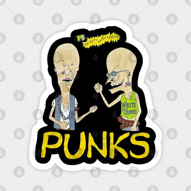 90s Cartoon - Beav Butt Head Punks - TV Show Magnet by nicklower