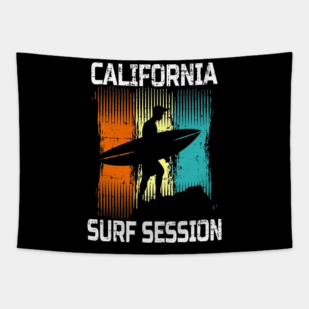 California surf session Tapestry by Mako Design 