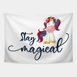 Christmas Unicorn: Stay Magical Tapestry