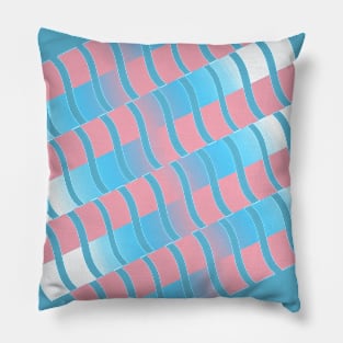 Transgender Pride Abstract Waveform Pillow