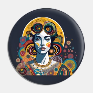Woman in the style of Gustav Klimt Pin