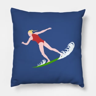 Surfing Blonde Pillow