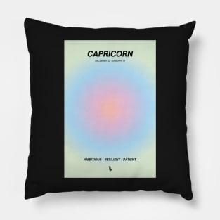 Capricorn Aura Zodiac Sign Astrology Art Pillow