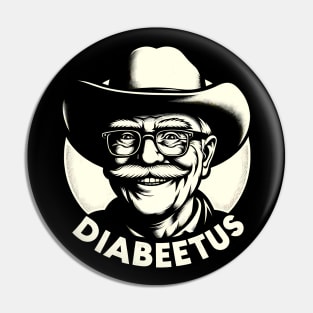 Diabeetus Humor with Wilford Brimley Vintage T-shirt Pin