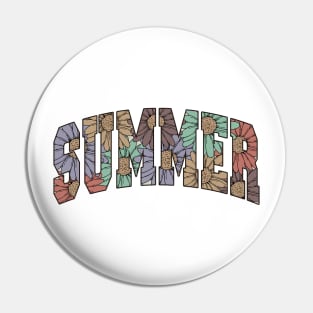 Retro Floral Summer For Women Men Kids Summer Vacation Pin