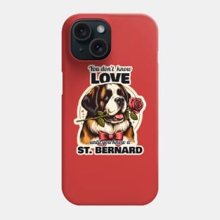 Saint Bernard Valentine's day Phone Case