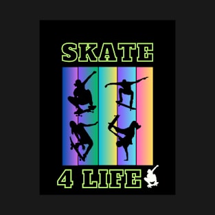 Cool “Skate 4 Life” Skateboarding T-Shirt