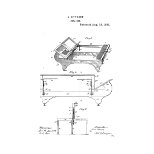 Sofa Bed Vintage Patent Hand Drawing T-Shirt