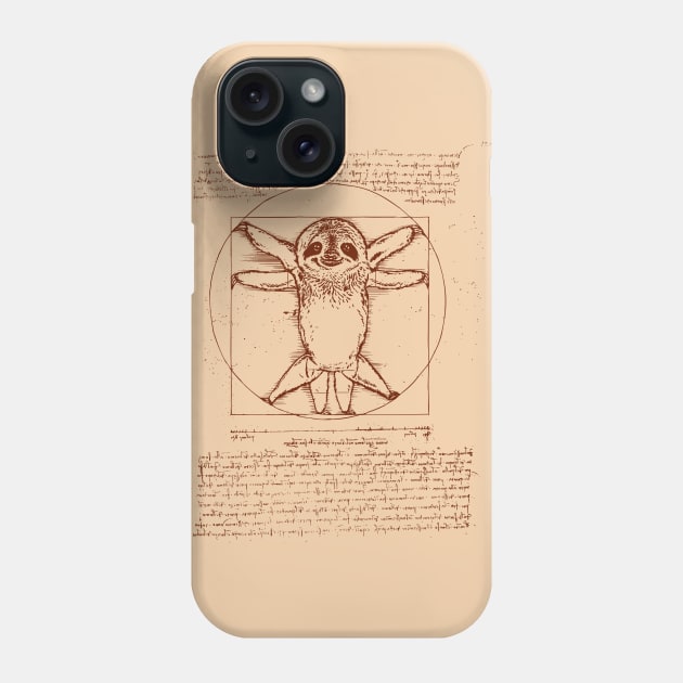 Vitruvian Sloth Phone Case by huebucket