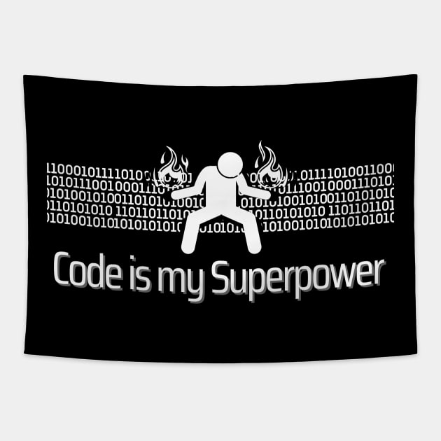 Code is my Superpower Tapestry by ProLakeDesigns