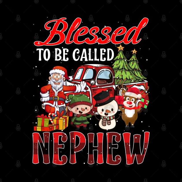 Blessed To Be Called Nephew Christmas Buffalo Plaid Truck by intelus