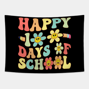 Happy 100 Days of School Kids Teachers Tapestry