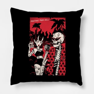 GREETING FROM HELL T-SHIRT Pillow