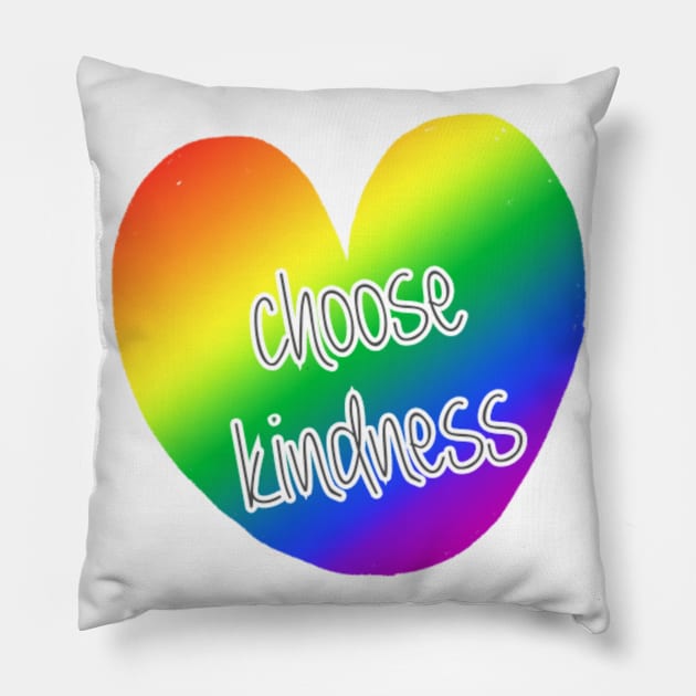 Choose kindness Pillow by GroovyArt