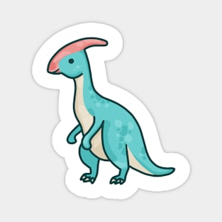 Cute blue parasaurolophus, dino, dinosaur Magnet