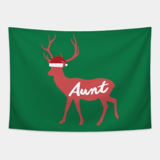 Aunt Reindeer Family Group Christmas Eve Matching Gift Tapestry