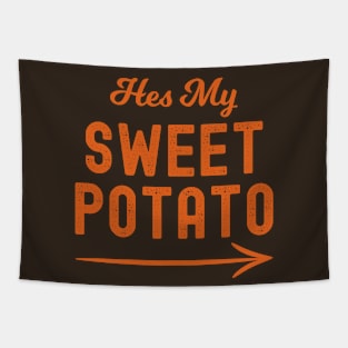 He's My Sweet Potato I Yam Couples Tapestry