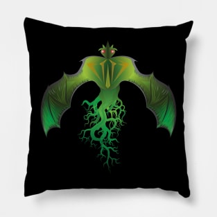 Green monster rooted Pillow