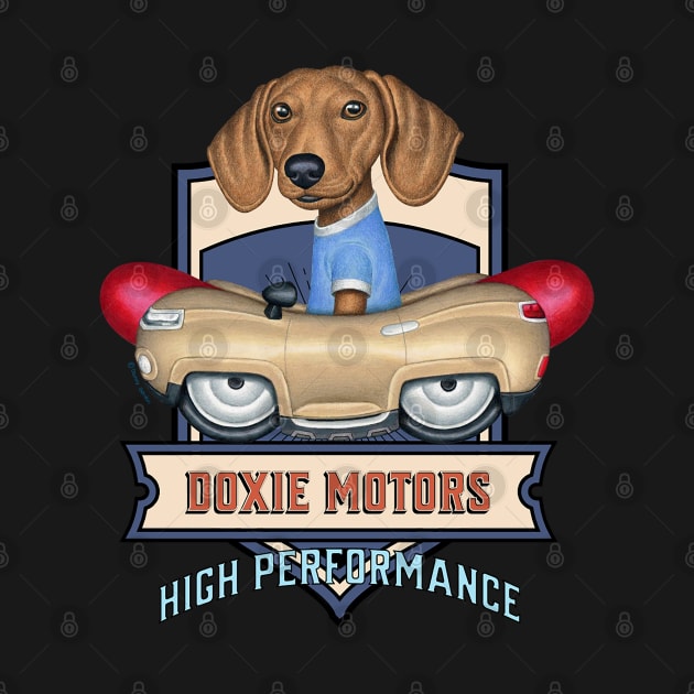 Dachshund Motors High Performance by Danny Gordon Art