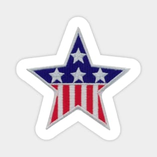 Embroidery American Star Stickers Magnet