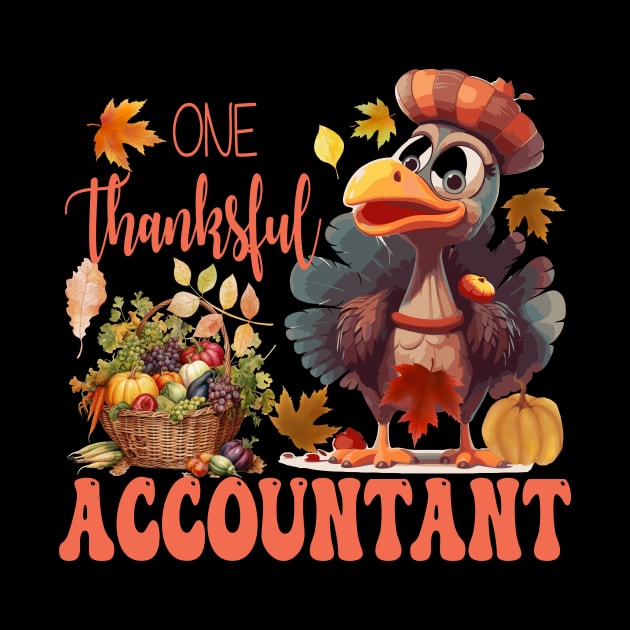 One Thankful Accountant Thanksgiving Turkey Costume Groovy by Spit in my face PODCAST