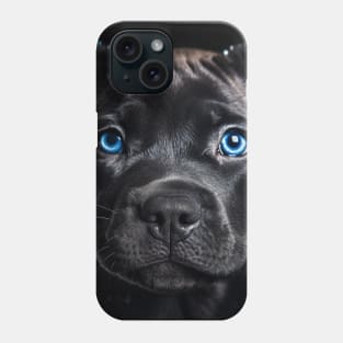 Black Staffy Puppy Phone Case