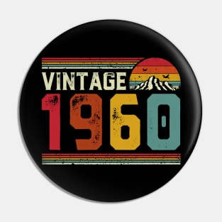 Vintage 1960 Birthday Gift Retro Style Pin