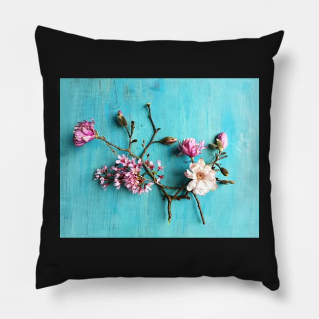 Flowers of Spring Pillow by oliviastclaire