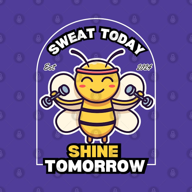 Sweat Today & Shine Tomorrow Bee by twitaadesign