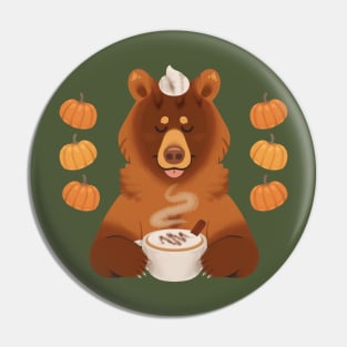 pumpkin spice bear Pin