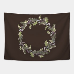 Christmas Wreath Tapestry