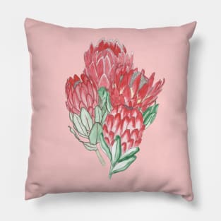 A Bunch of Flowers Created With Watercolours Pillow