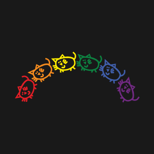 Kitty Cat Pride Rainbow T-Shirt