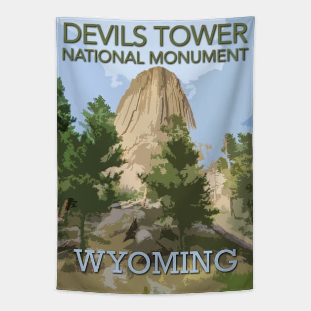 Devils Tower Tapestry by Nicomaja