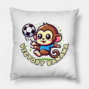 Football kids cute monkey Pillow