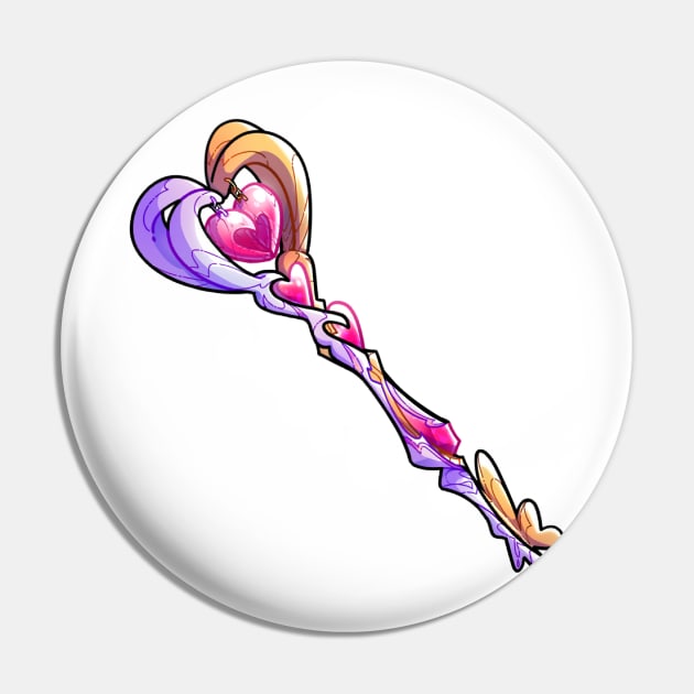 Complete Heart Key Pin by slushink