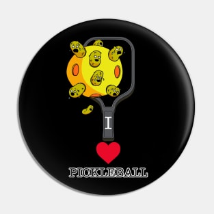 I Love Pickleball Pin