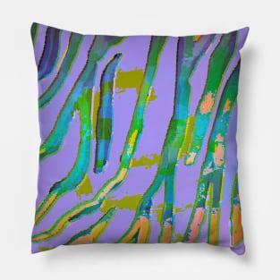 Green and Purple Glam Tiger Print Pillow