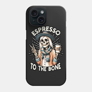 Coffee Addict Skeleton Phone Case