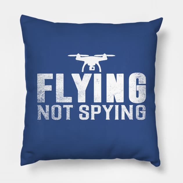 Flying Not Spying Pillow by Throbpeg