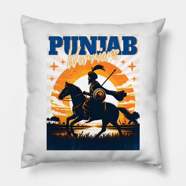 Punjab Warriors - PUNJAB HEROES - PUNJABI SOORME Pillow by PUNJABISTYL