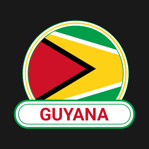 Guyana Country Badge - Guyana Flag by Yesteeyear