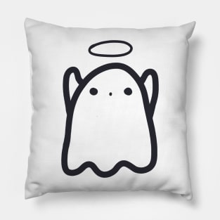 Spooky Halloween angel ghost design Pillow