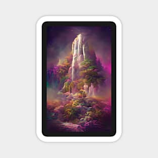 Waterfall Sanctuary Mystical Art Magnet